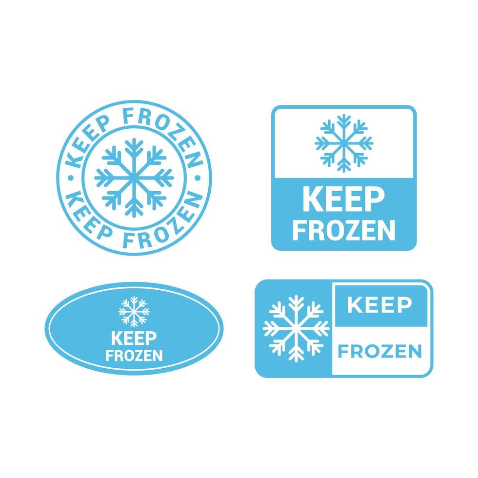 keep frozen label logo design template vector