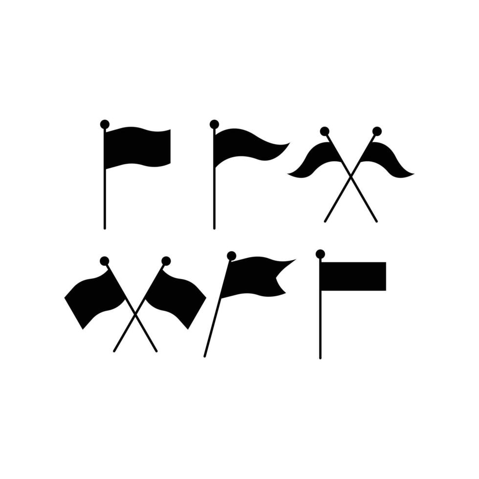 set collection flag icon design template vector