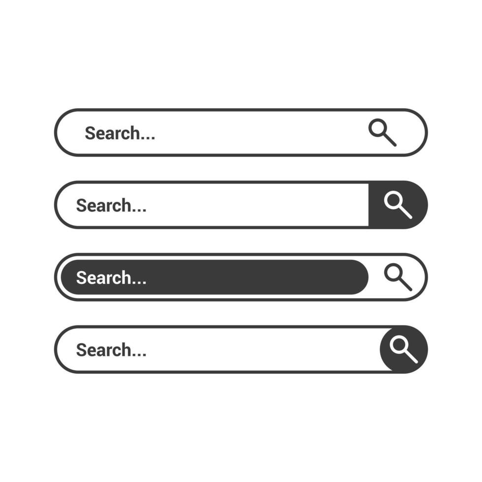 search bar icon element design template vector