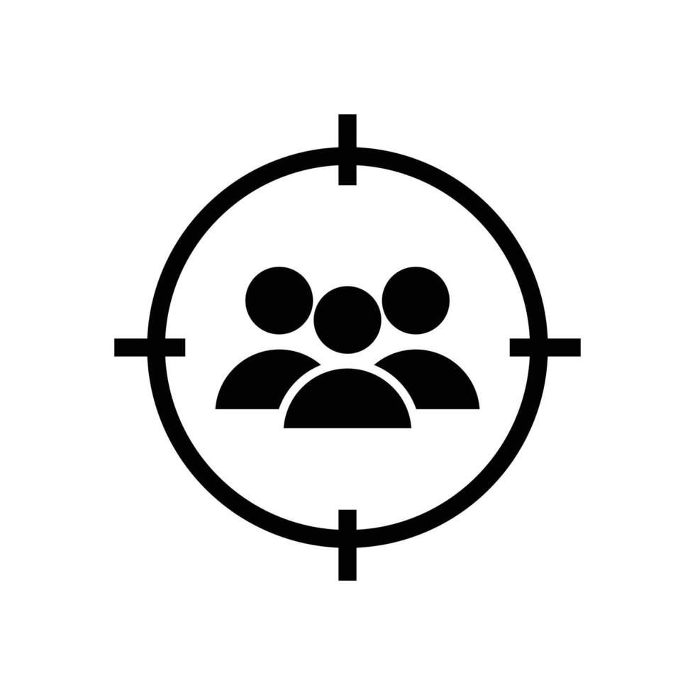 target audience icon design template vector