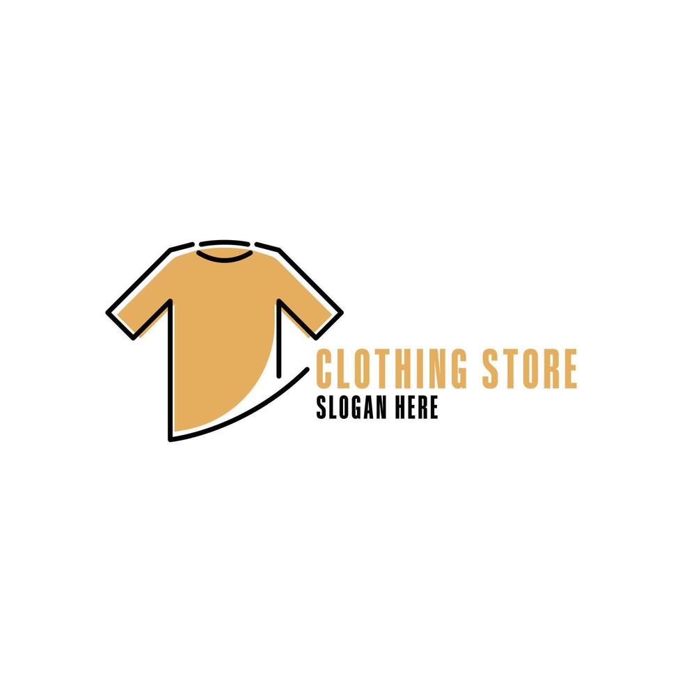 clothing store logo with shirt icon design concept idea vector