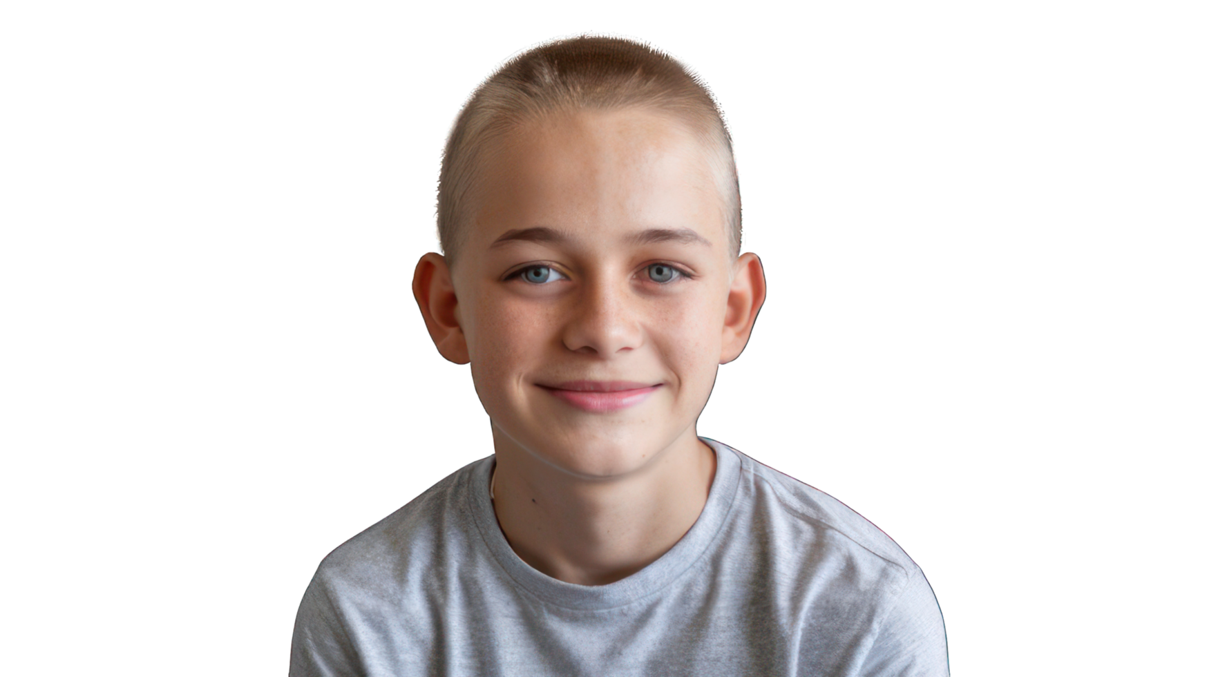 A boy with a smile on his face png