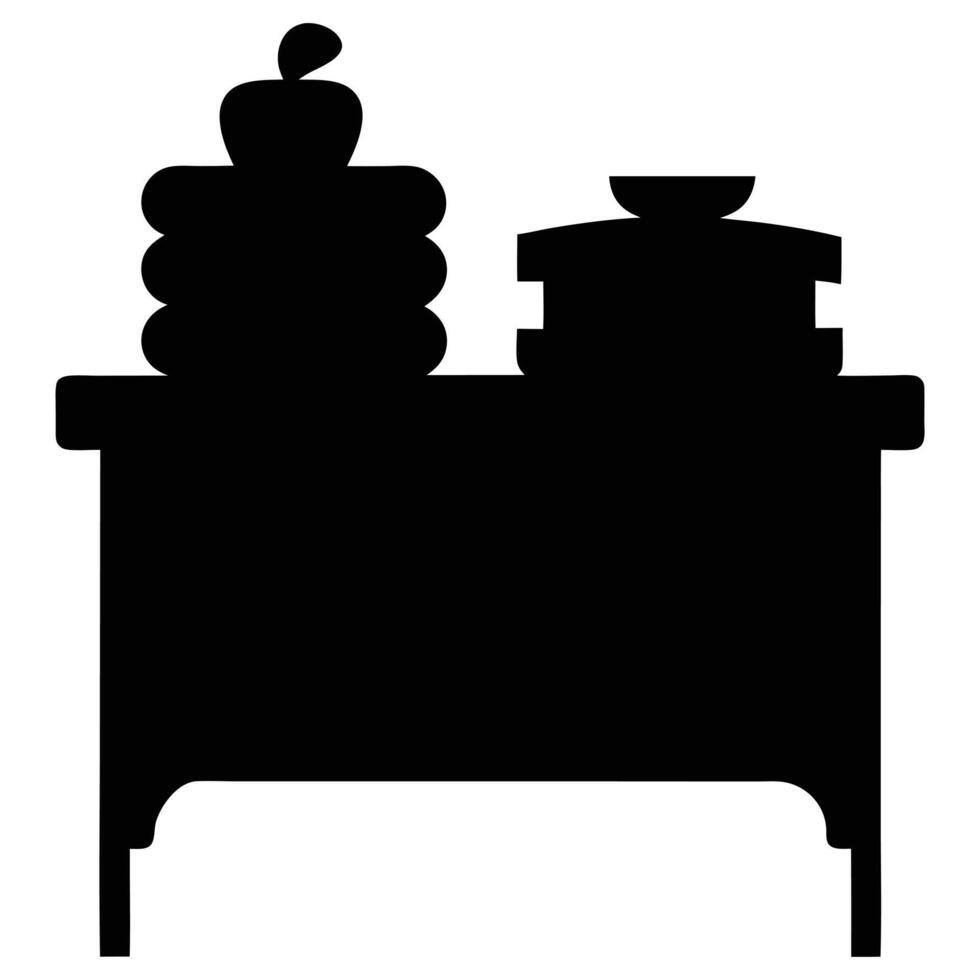 Minimalist Food Presentation on Wooden Table vector