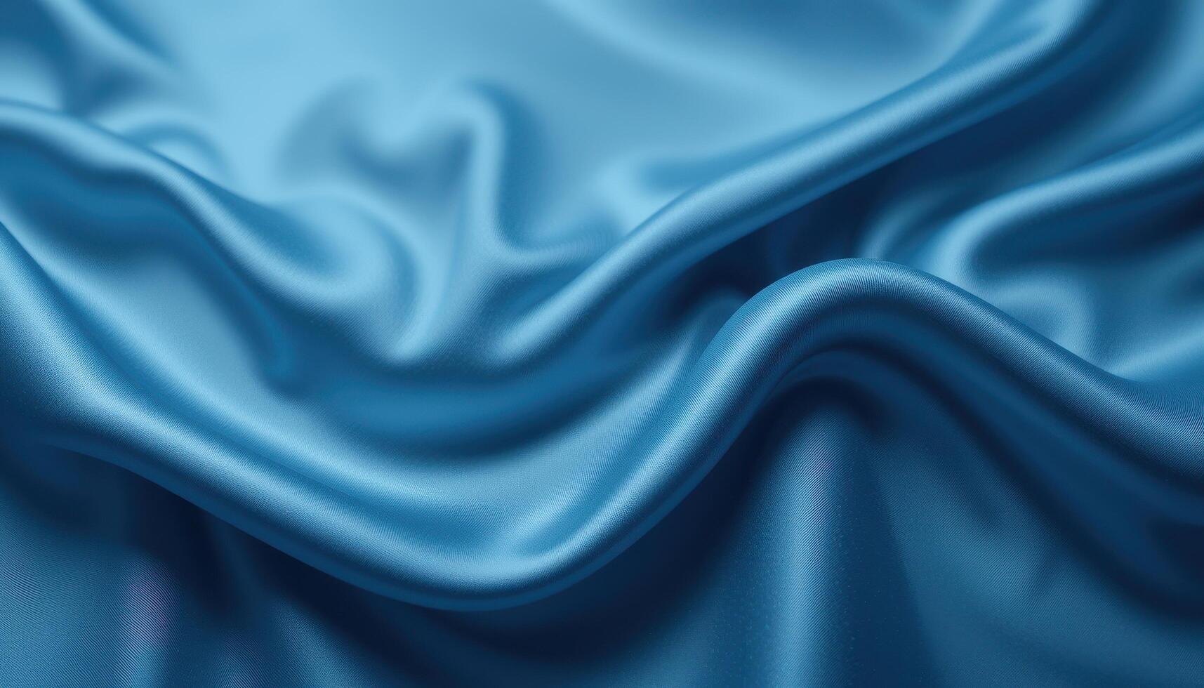 Smooth, flowing, light blue silk fabric texture. photo