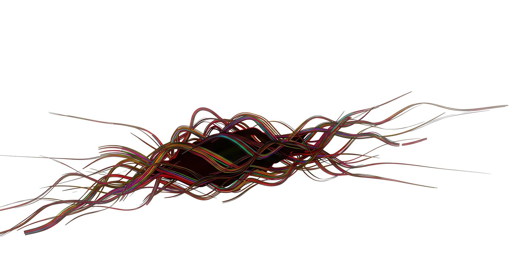 A computer generated image of a bunch of wavy lines photo