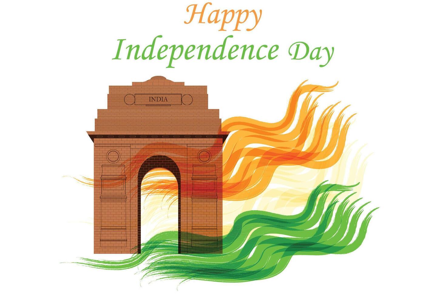Background of 78th Independence day of India. India Gate, Symbol of Sacrifice and Sovereignty. Freedom independence day of india. Patriotic background. vector