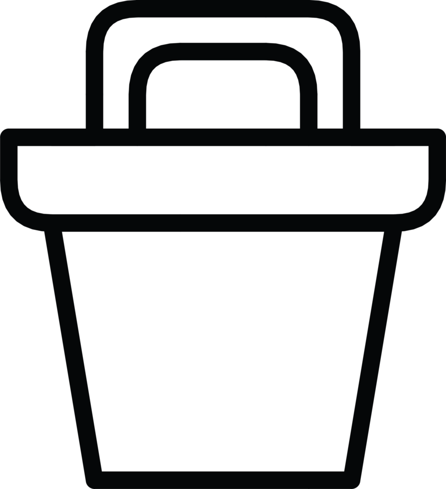 Simple outline of a shopping basket icon, a common symbol for online shopping, retail, and commerce, clean line art illustration for web and e-commerce designs, high resolution available. png