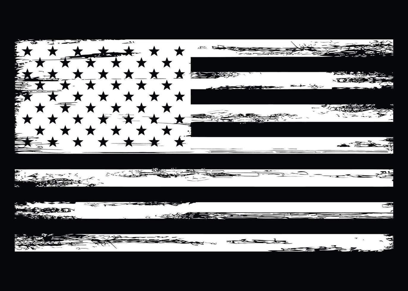 Distressed American Flag, Powerful Symbol with Grunge Texture vector