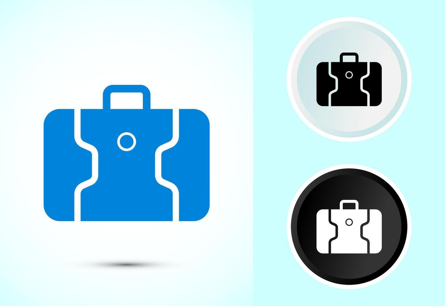 Luggage icon design illustration. Travel baggage icon in color black and white vector