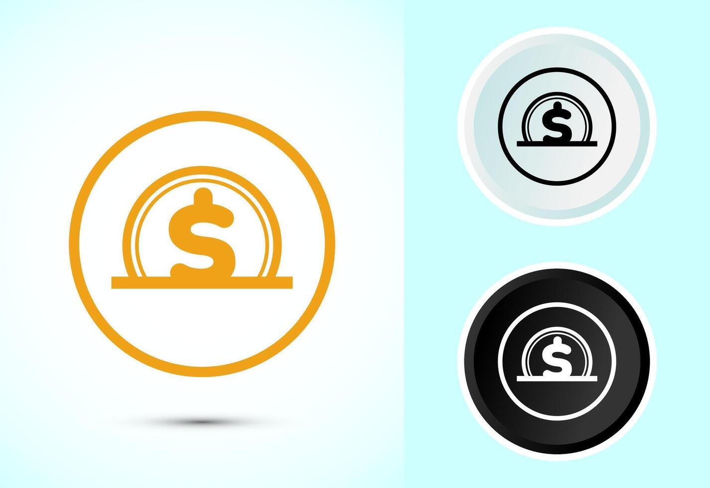 Donation icon design illustration, Donate icon, Charity concept symbol in color, black and white vector
