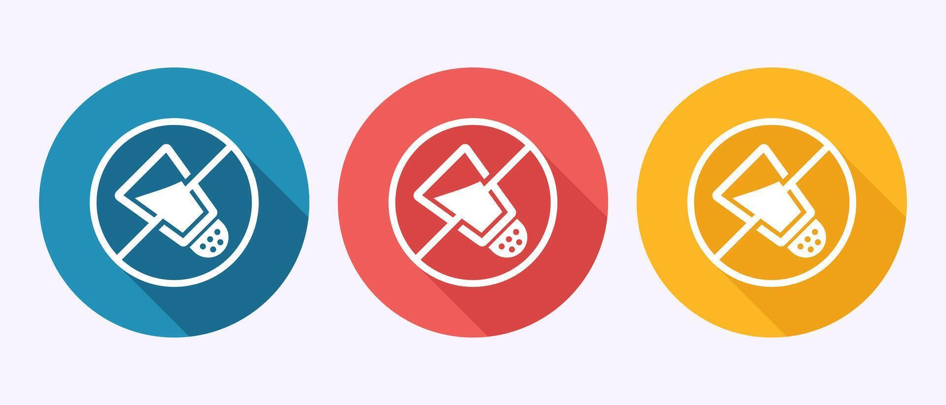 Low sodium icon illustration, No salt sign, Salt free symbol in shadow button design vector