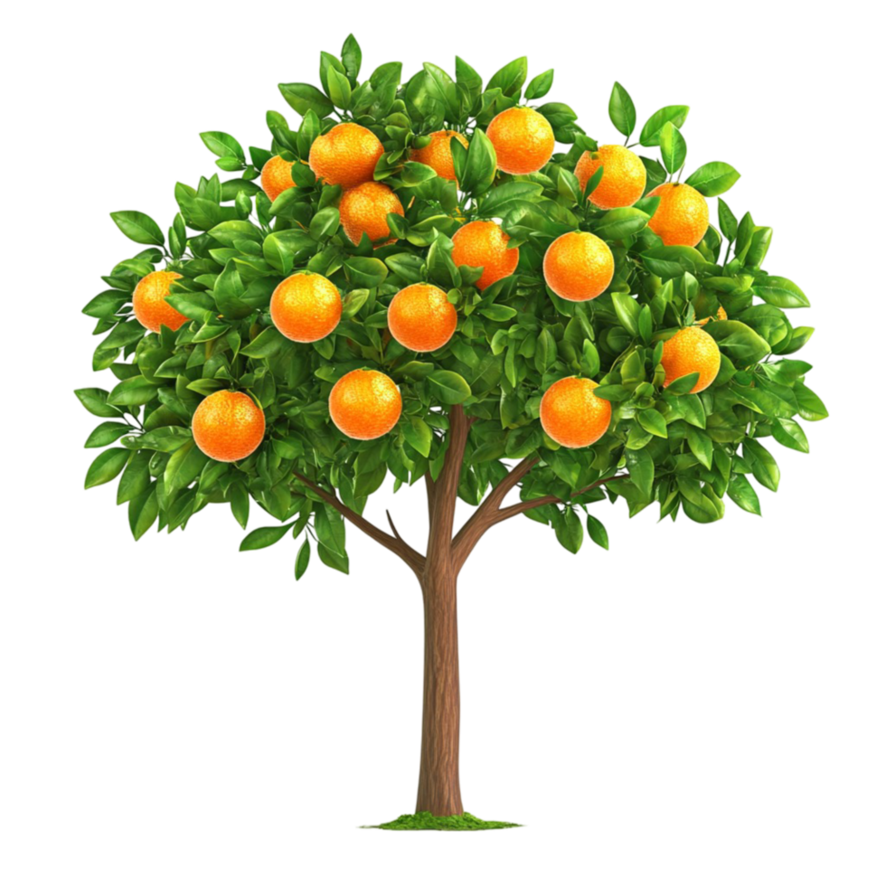 Orange Tree Loaded with Oranges png