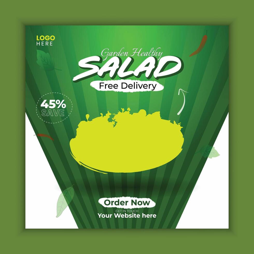 Nutritious Salad Display vector