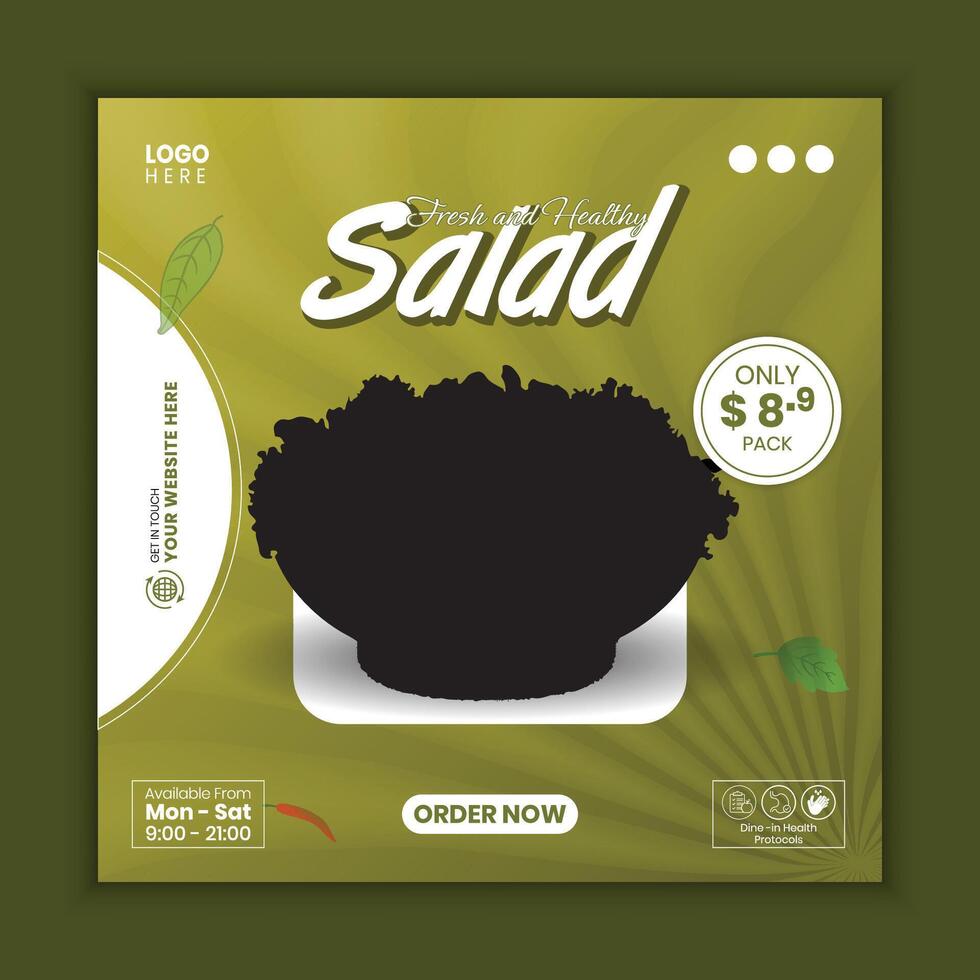 Fresh Salad Bowl vector