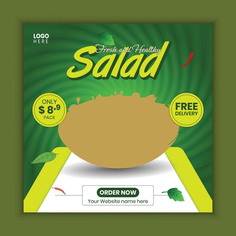 Colorful Salad Template vector