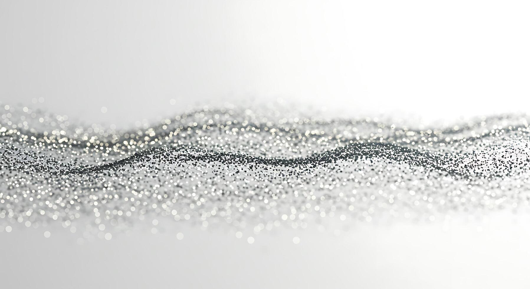 Abstract wave background with white and black particles photo