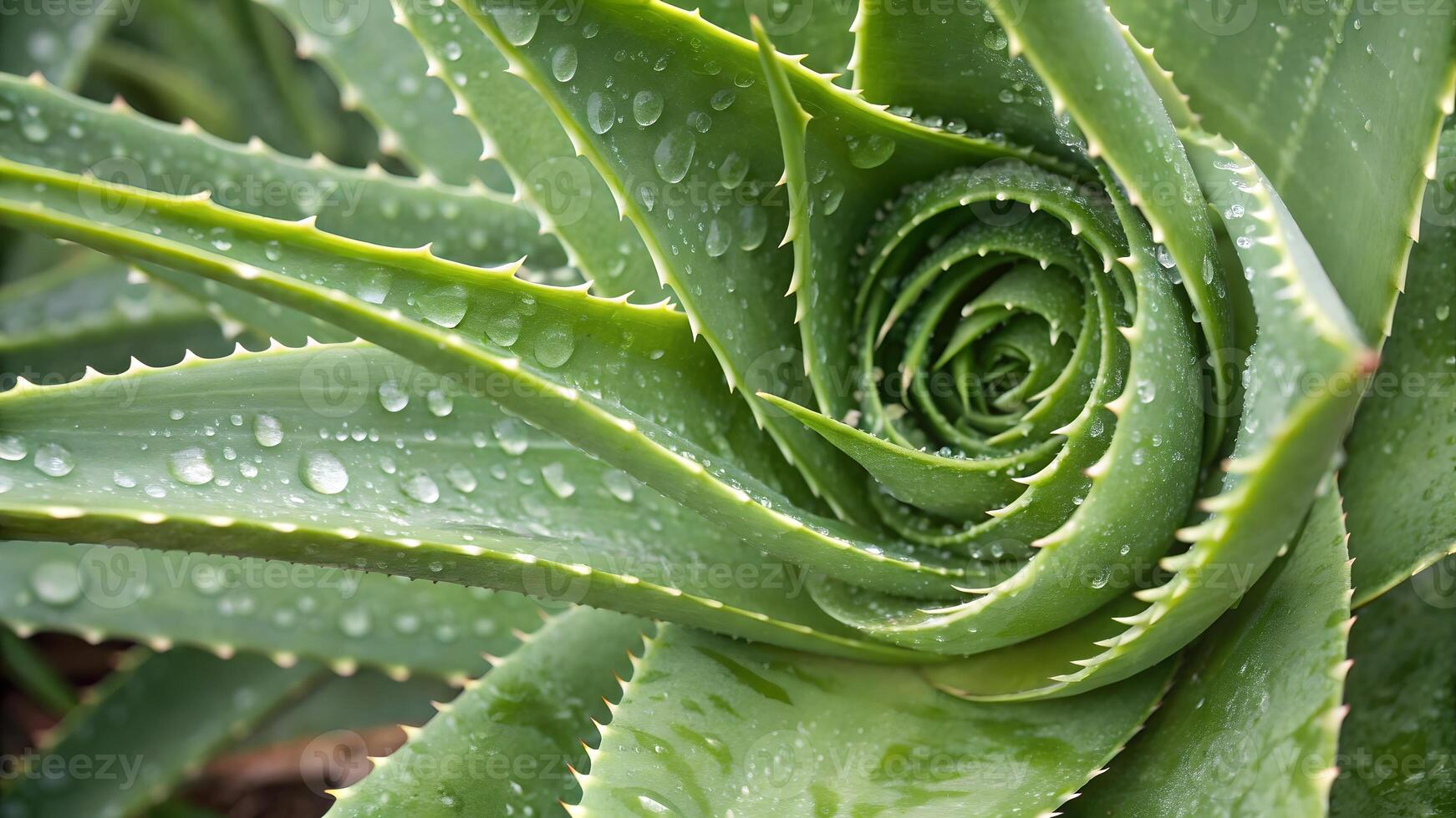 Dewy Spiral Aloe Vera Close Up photo
