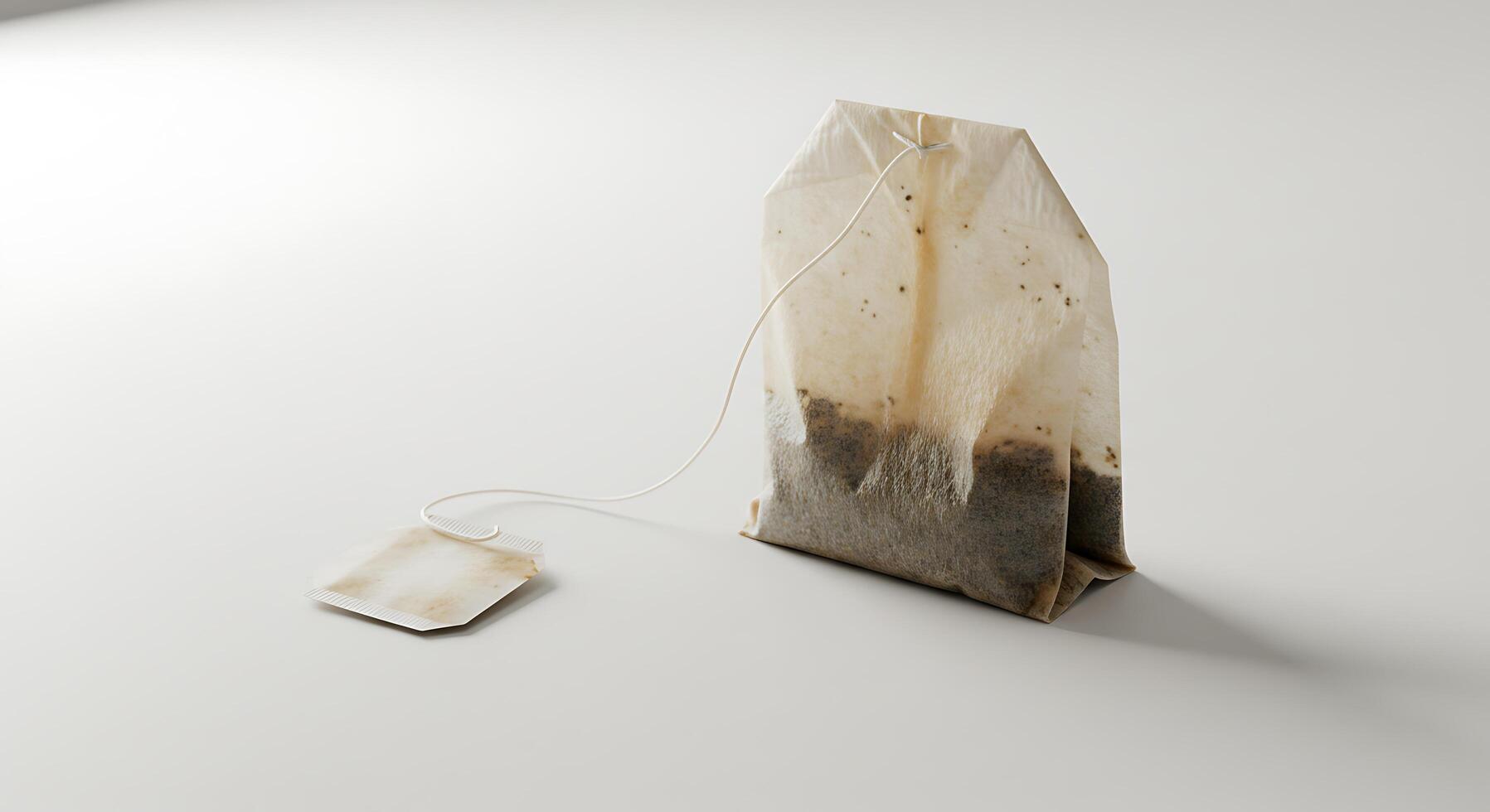 A tea bag with a tea bag inside it photo