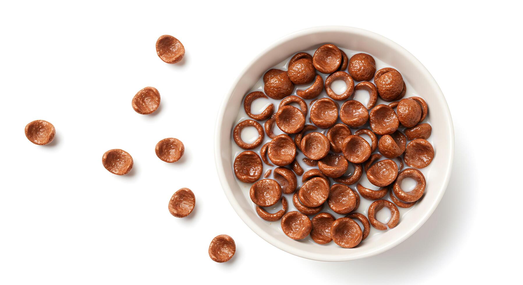 A bowl of chocolate chips on a white surface photo