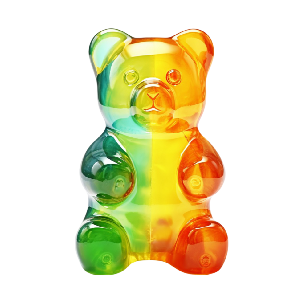 Red Gummy Bear with a Glossy Surface png