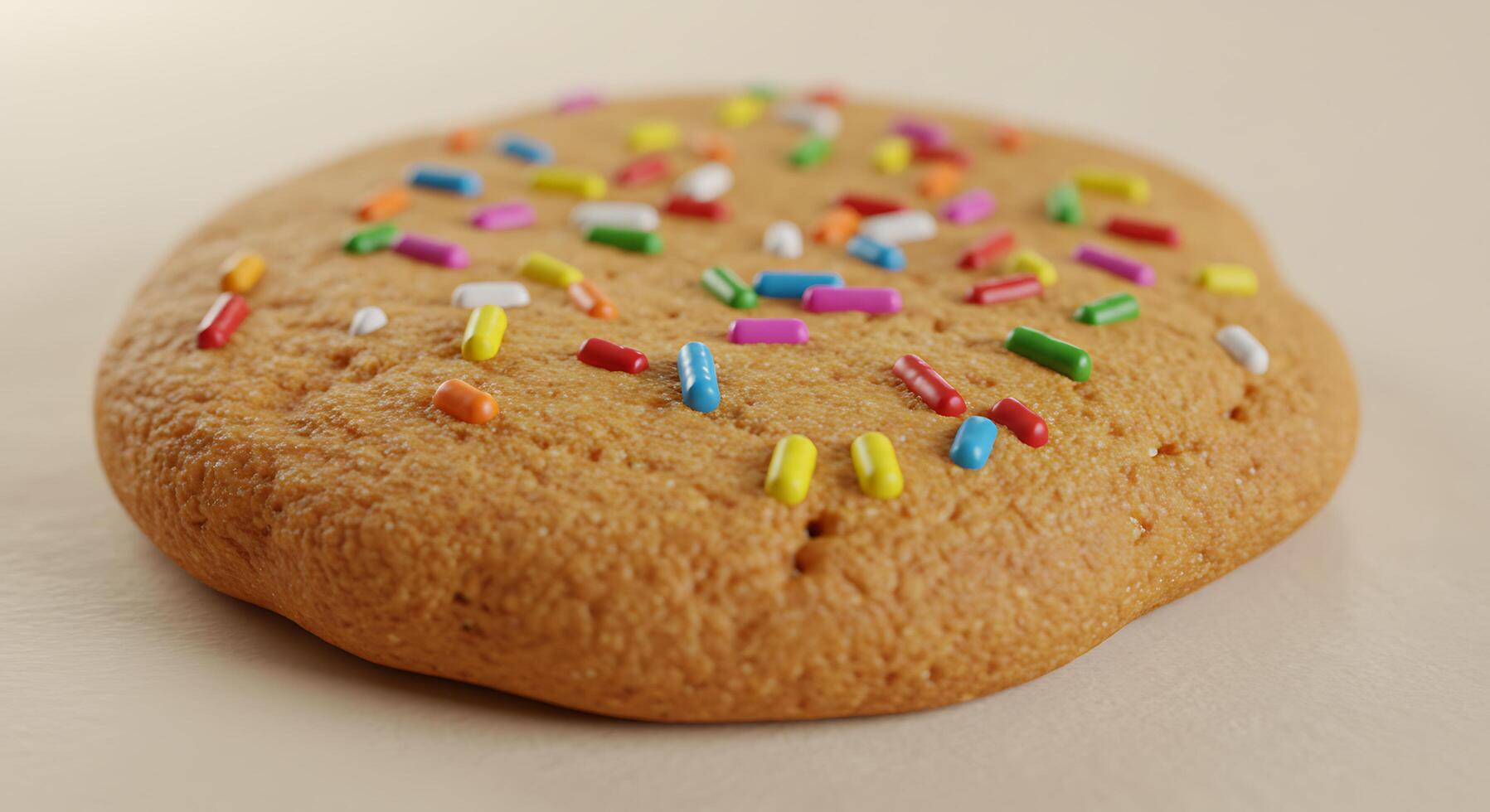 A cookie with sprinkles photo