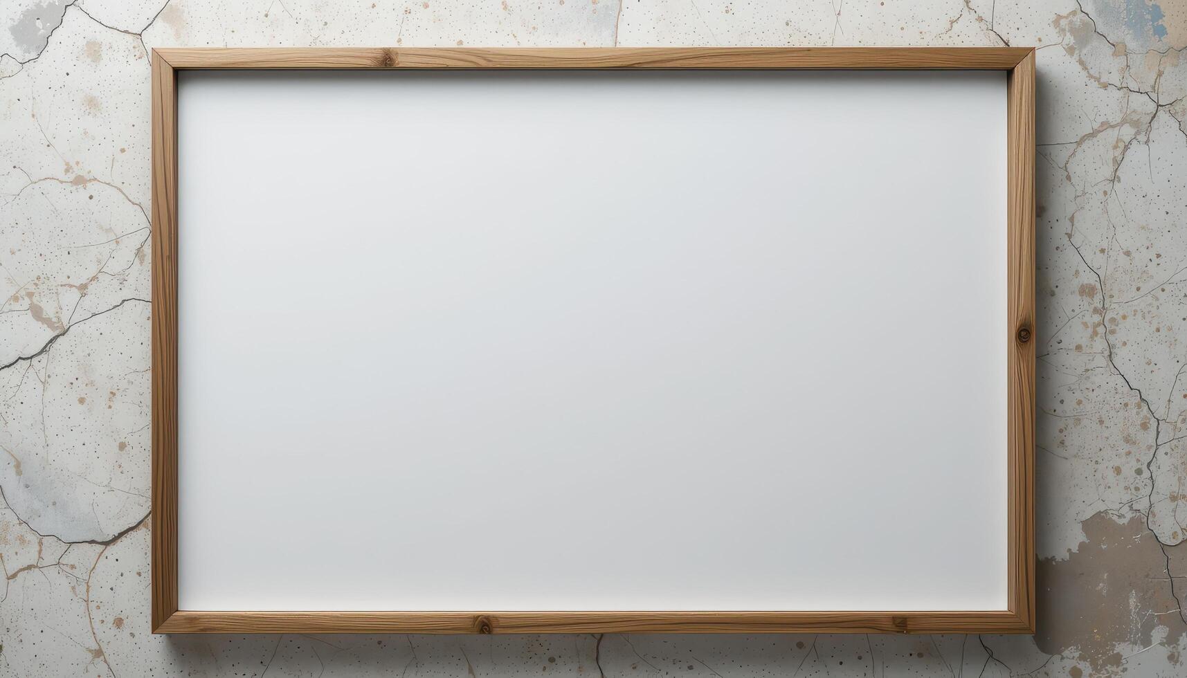 Empty picture frame against a textured backdrop. photo