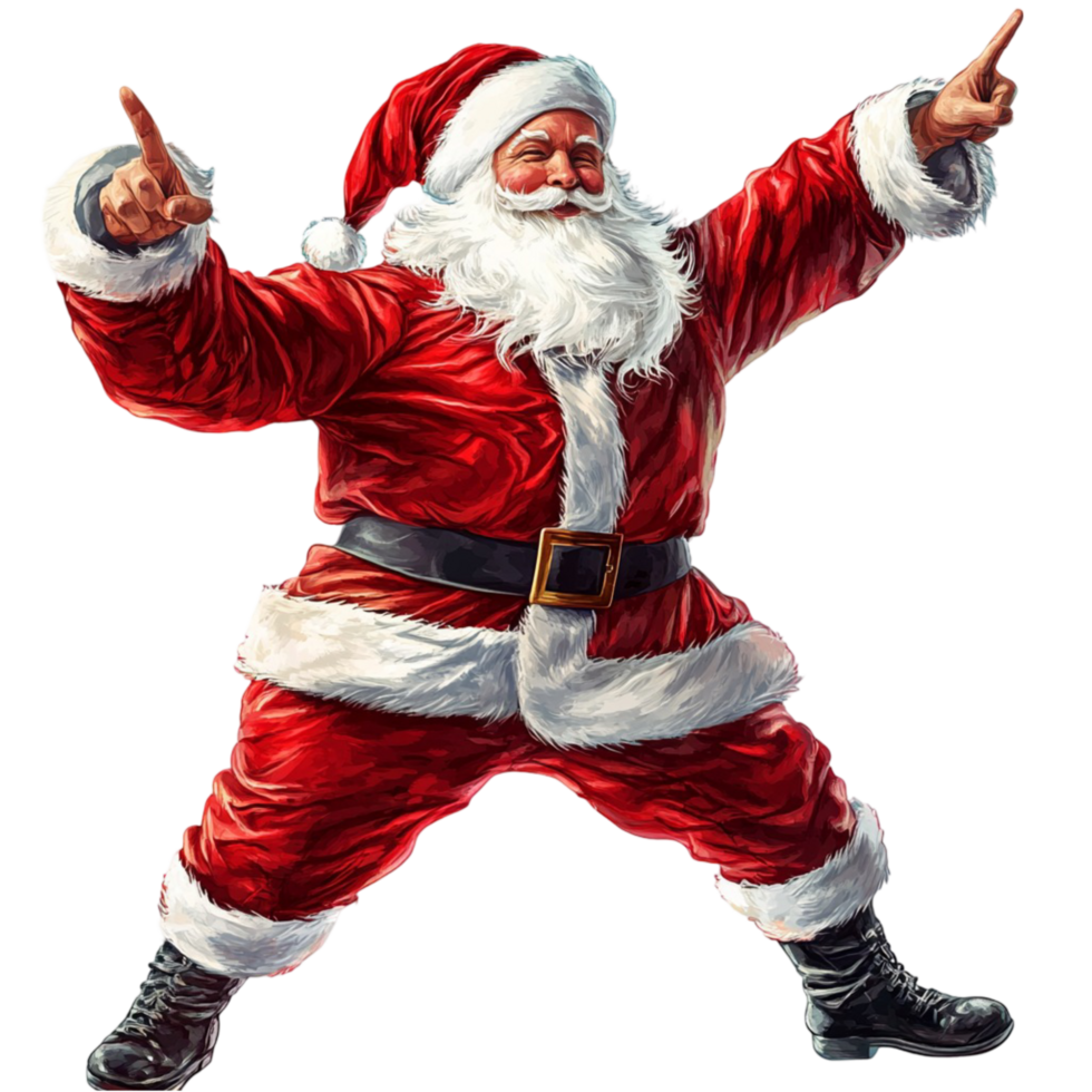 Classic Santa Claus Posing Joyfully png
