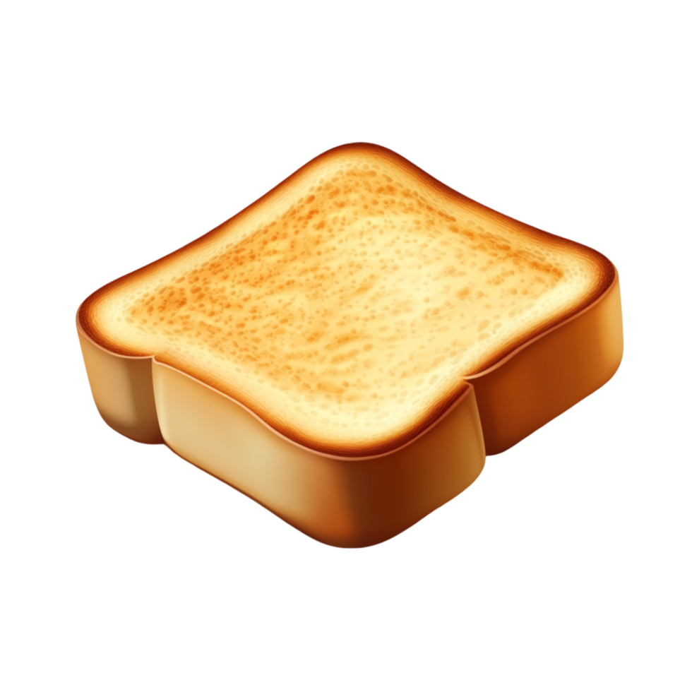 Single Piece of Golden Brown Toast on a Neutral png