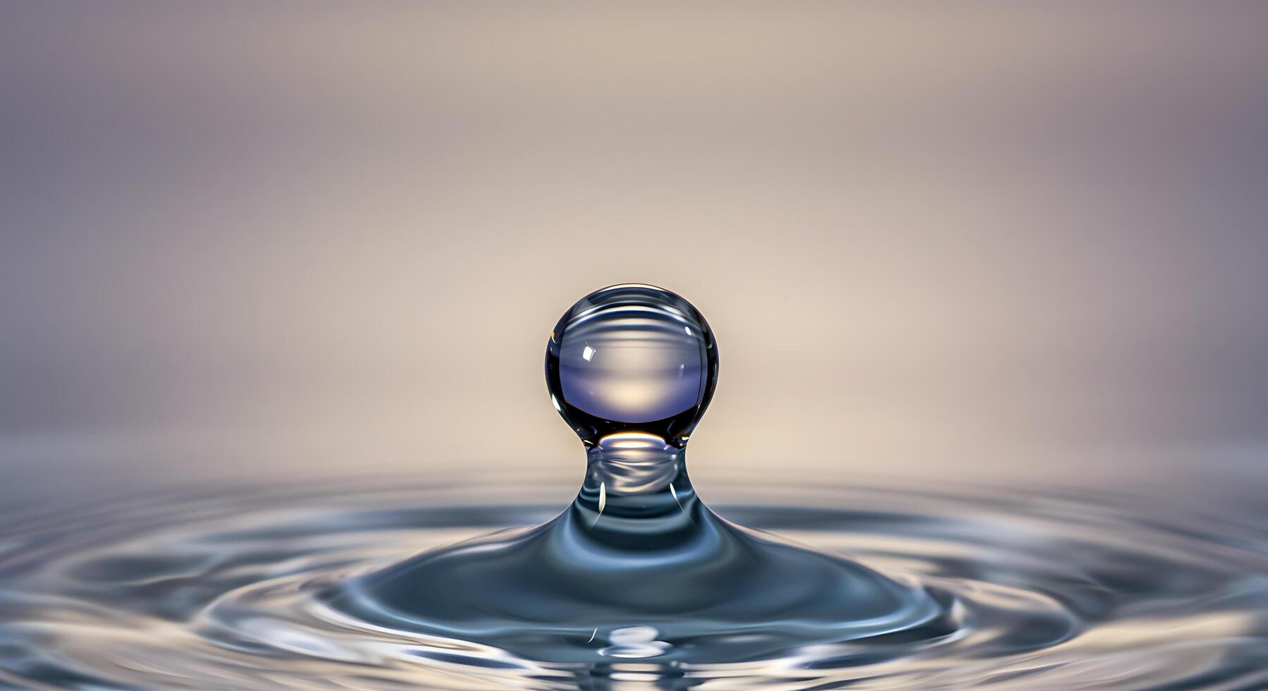 A drop of water is shown in the middle of the water photo