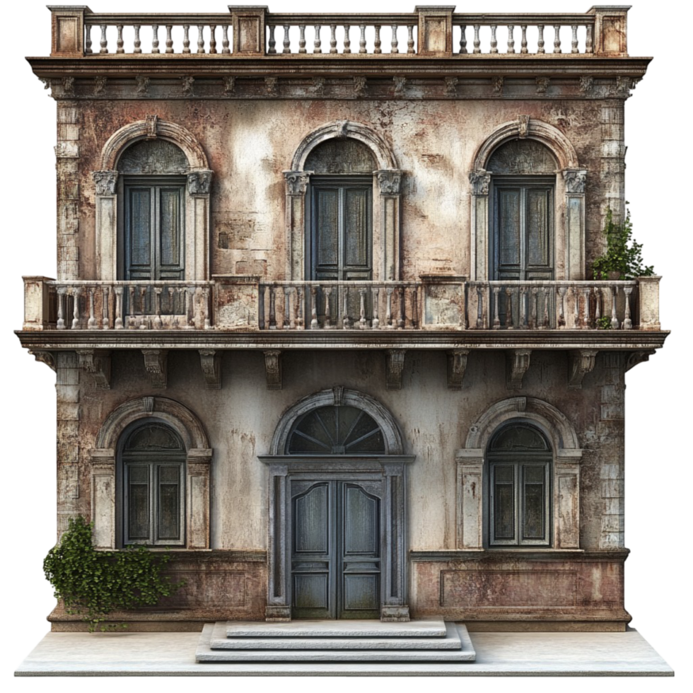 Ancient Stone Building with Arches png