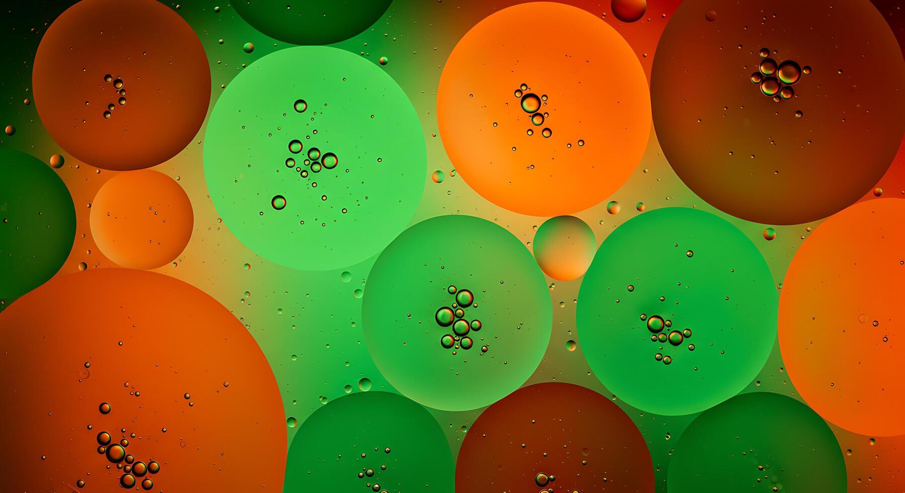 A colorful abstract background with bubbles and oil photo