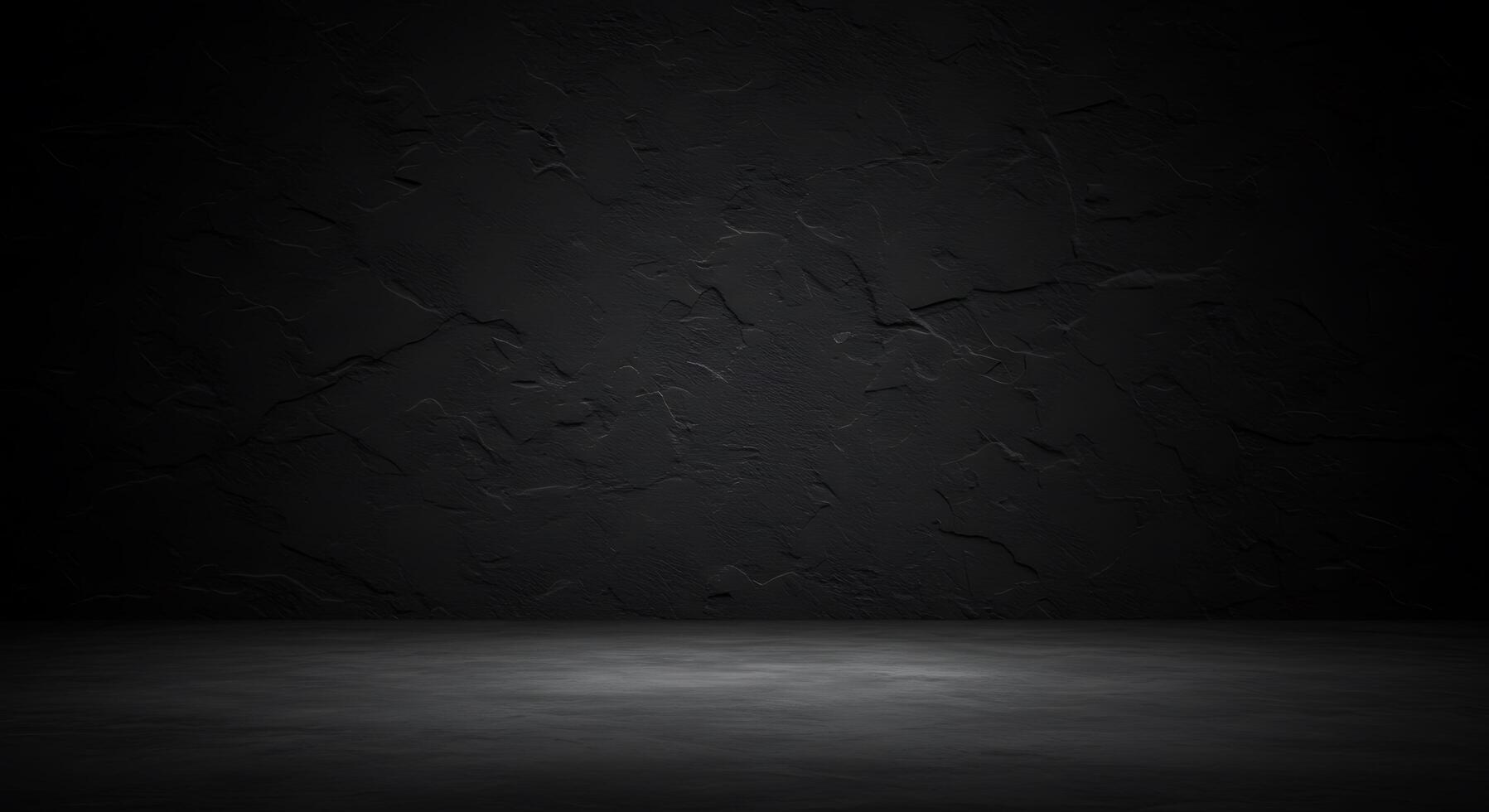 Black background with concrete wall and light photo