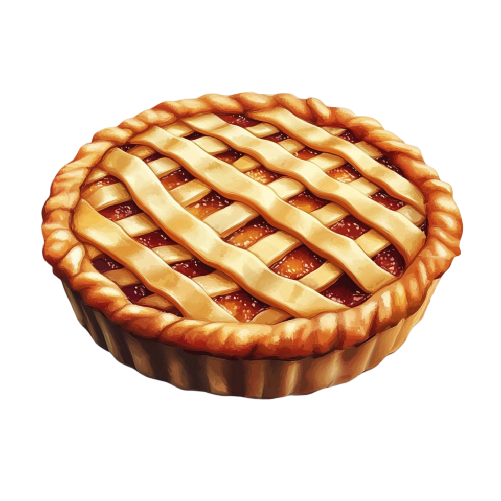 Berry Pie with a Golden Brown Crust Sweet png