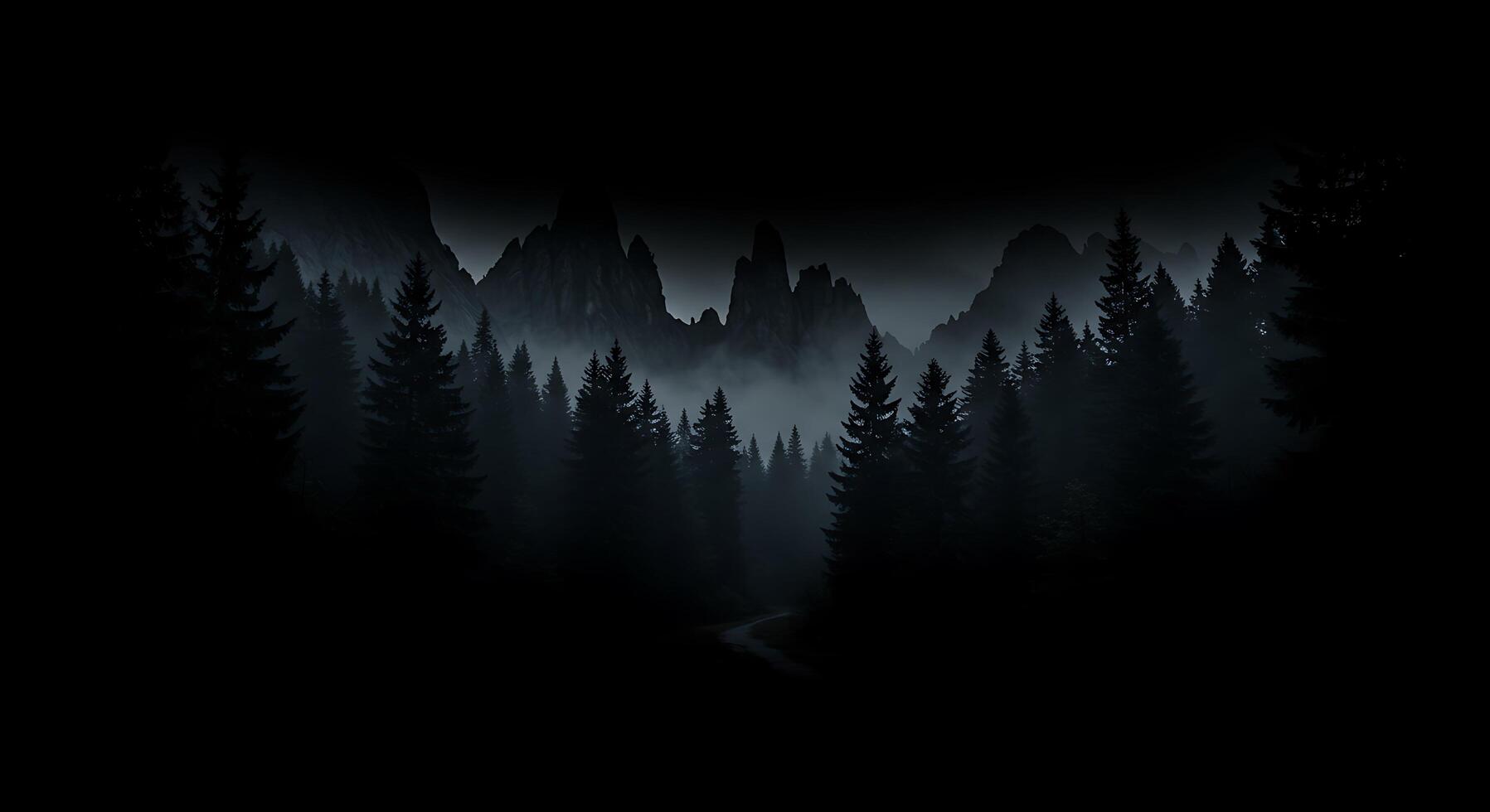 Dark forest wallpaper photo