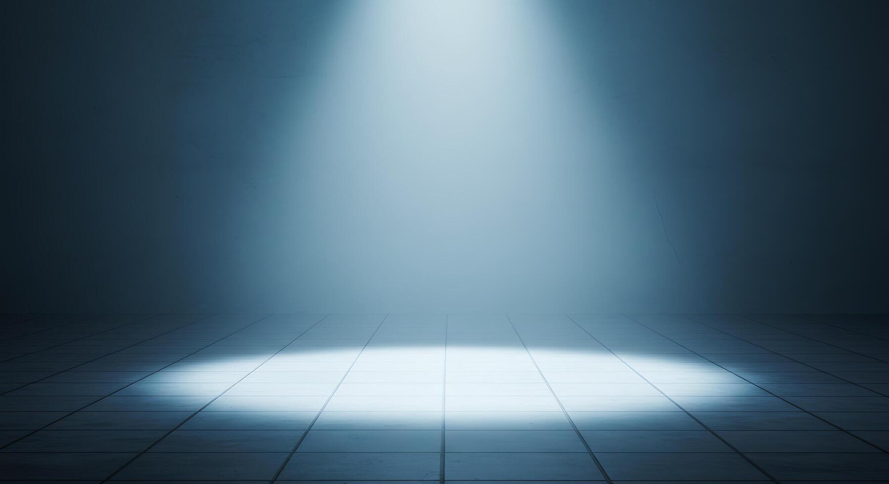 An empty room with a spotlight shining down on it photo