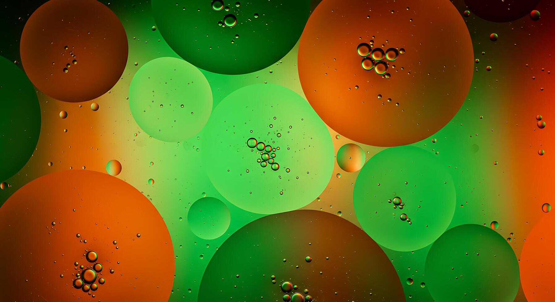 A colorful abstract background with oil bubbles photo