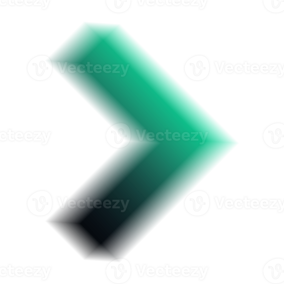 Futuristic Gradient Arrow Abstract Shape Element png