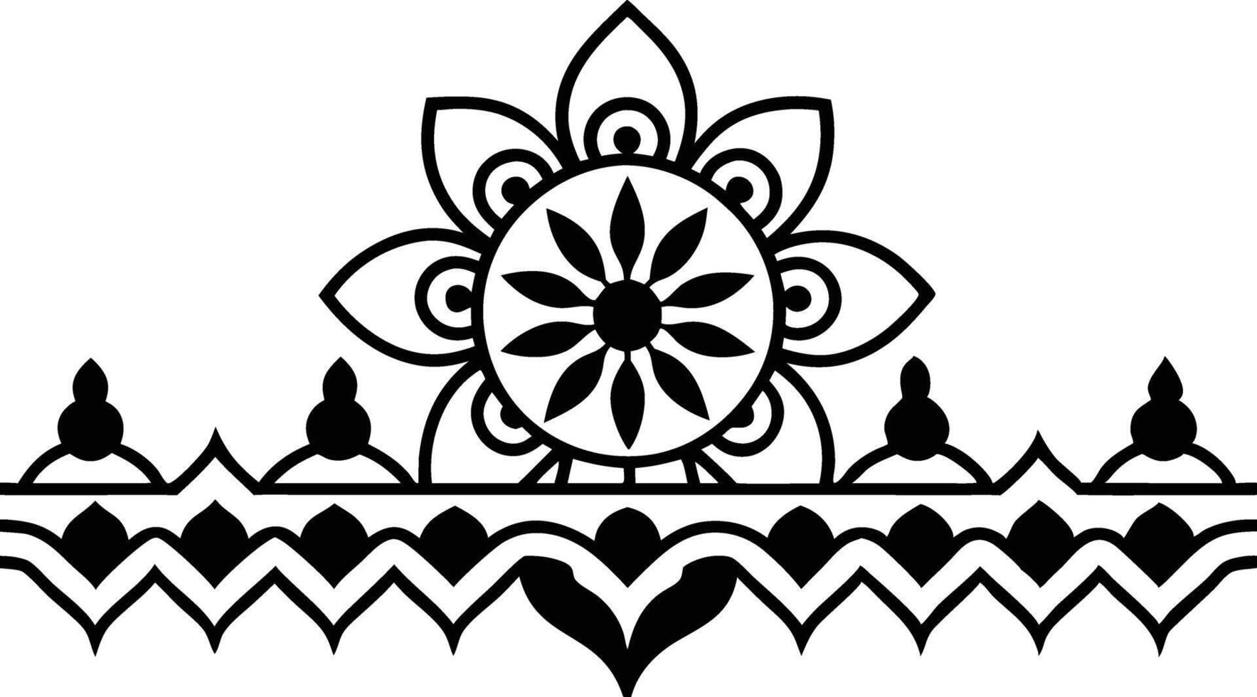 Decorative Floral Border Design vector