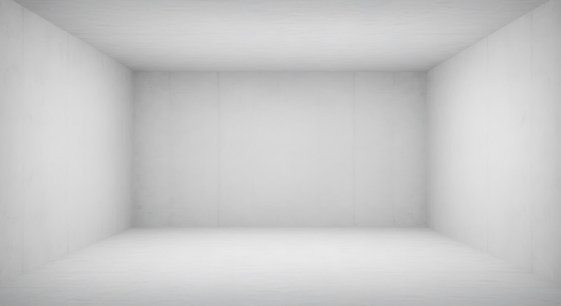 Empty white room with a light coming from the ceiling photo
