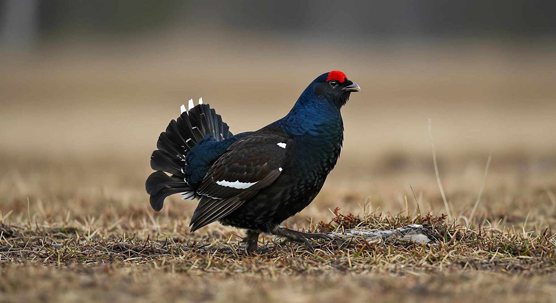 A bird with a red head photo