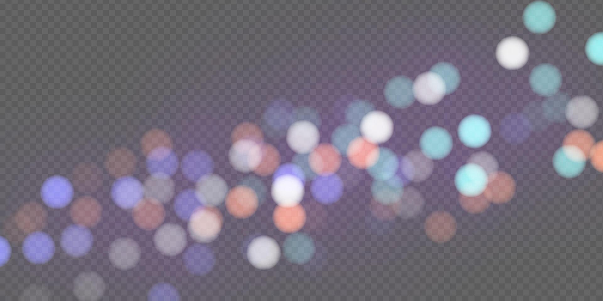 City nightscape vibrant bokeh neon lights abstract blur. Glowing stars, traffic and water reflections. Magic energy and glamour. Modern celebrations, tech-themed events stylish banner. vector