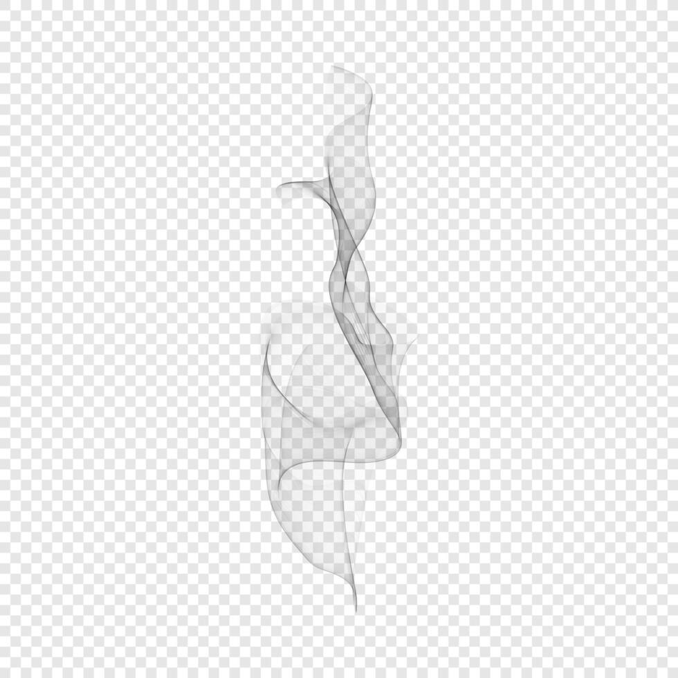 Smoke . Black isolated cigarette vapor. Steam transparent effect. Vapour on white background. fume eps illustration vector
