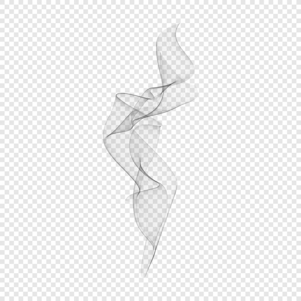 Smoke . Black isolated cigarette vapor. Steam transparent effect. Vapour on white background. eps illustration vector