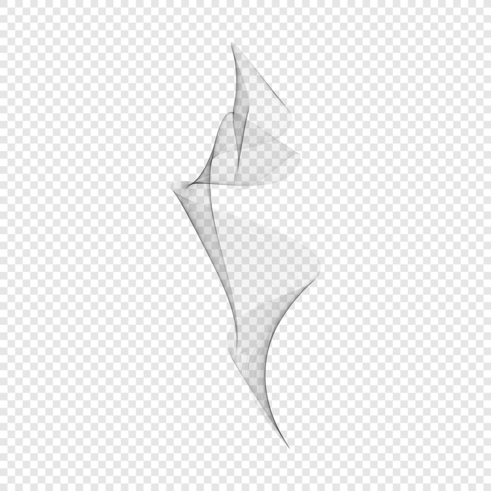 Smoke . Black isolated cigarette vapor. Steam transparent effect. Vapour on white background. winding fume eps illustration vector