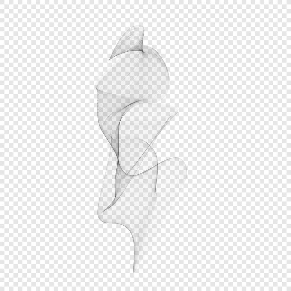 Smoke . Black isolated cigarette vapor. Steam transparent effect. fume eps illustration on white background vector