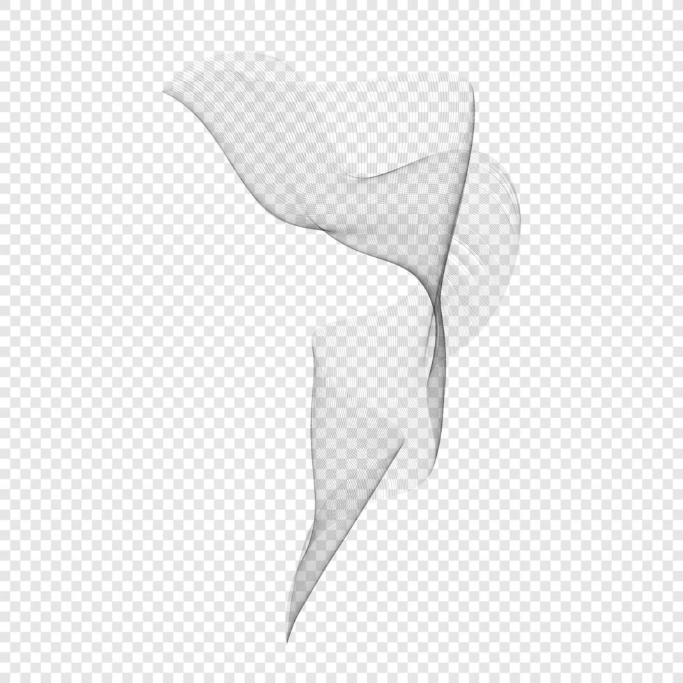 Smoke . Black isolated cigarette vapor. Steam transparent effect. eps illustration on white background vector