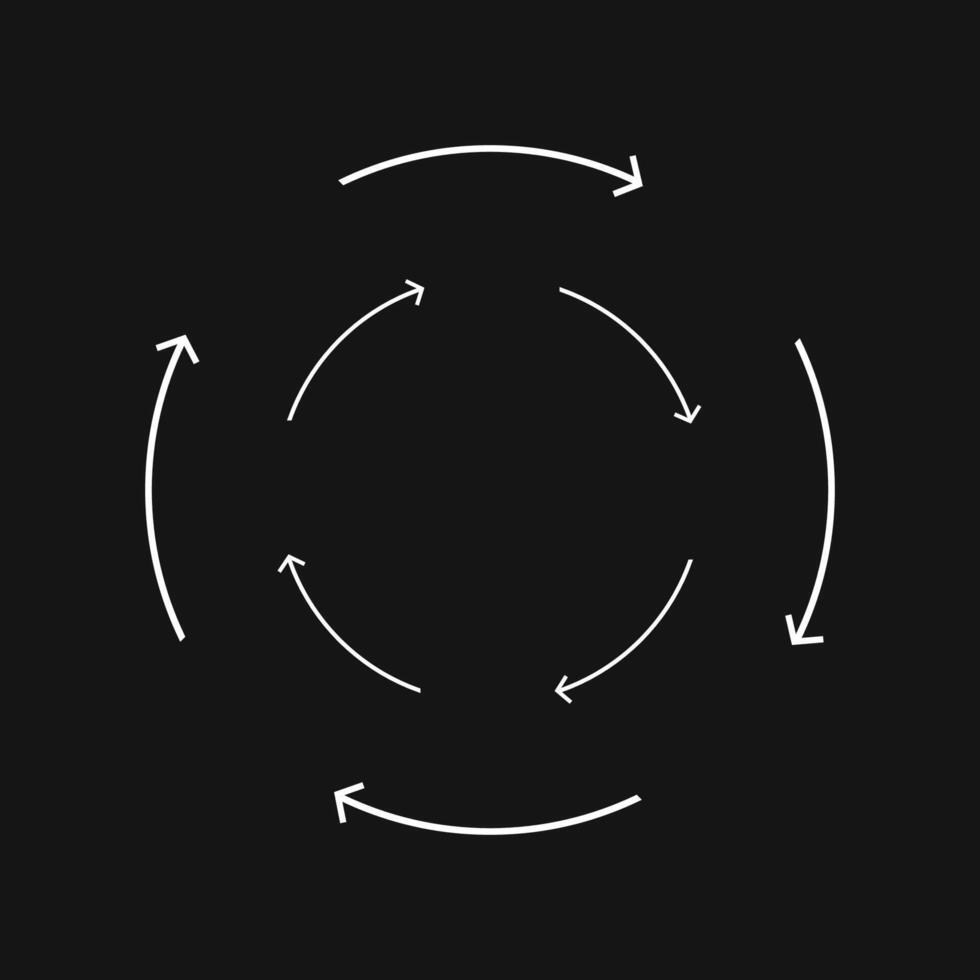 Round 4 Option Infographic - Arrow In a Circle Moving vector