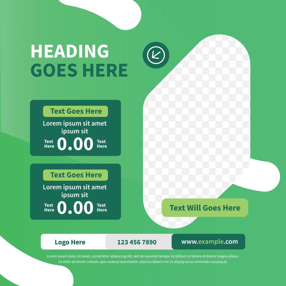 Best Social Media Post Design for Business - New Modern Style of UI UX Post Design vector