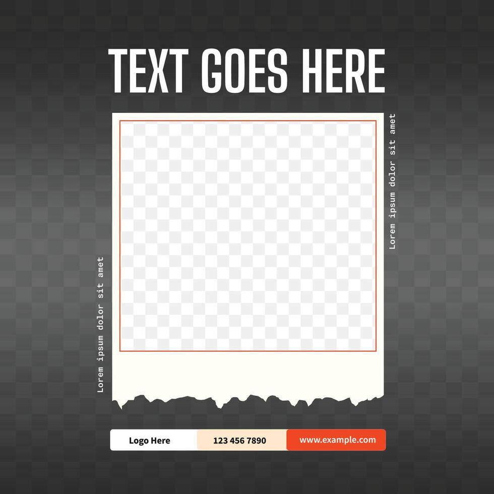 Rough Image Placeholder - Social Media Banner Design for Food Business vector
