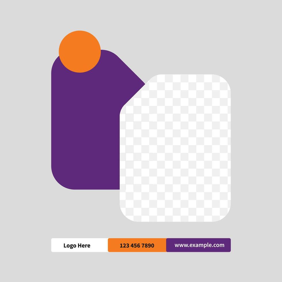 UI UX Style of Quote Design - Modern Quote Card Design with Image Placeholder vector
